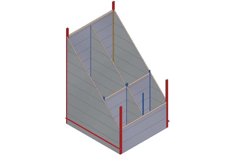 Ett ventilationsschakt av sandwichpanel